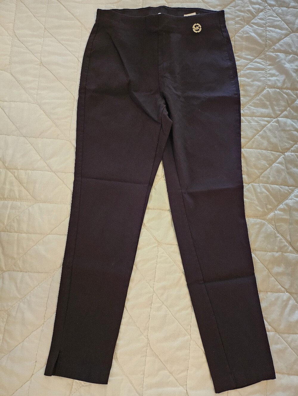 Michael Kors Black Linen Pull Up Pants - Size S
